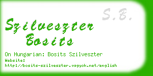 szilveszter bosits business card